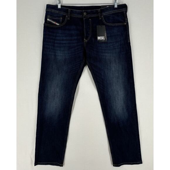 DIESEL Jeans Mens Safado Straight Leg NWT Dark Wash Blue Button Fly Size 38 x32